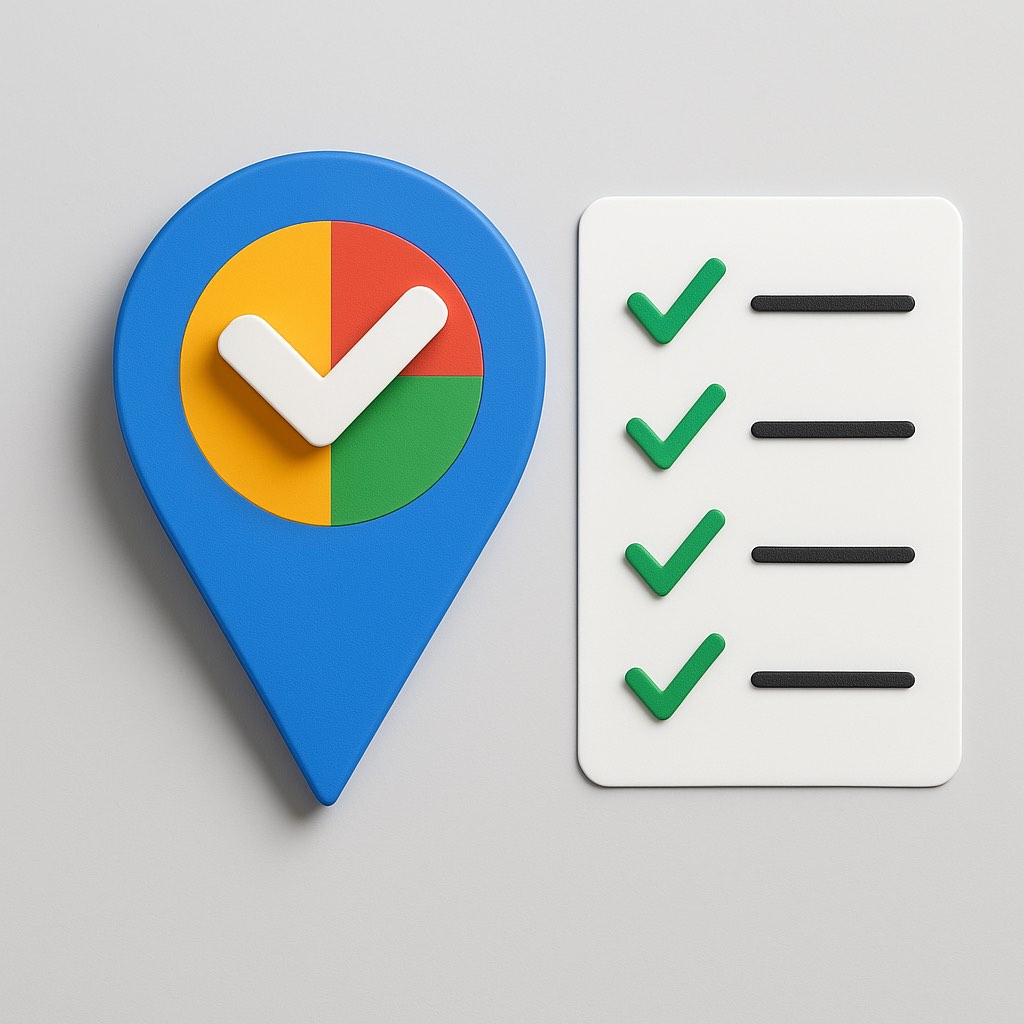 Google Maps pin and business checklist